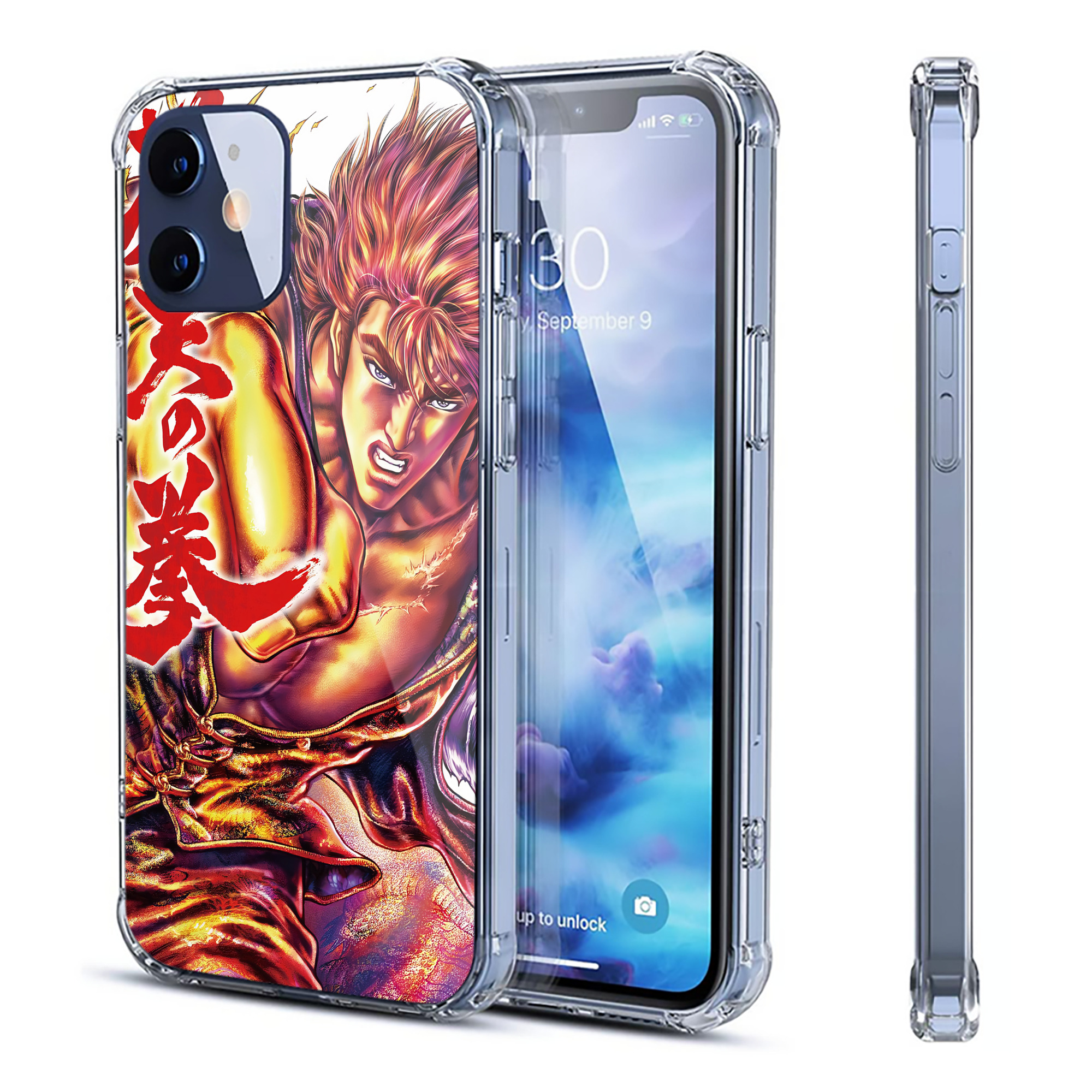 （画像用） 北斗の拳 Fist of the North Star 【iPhone 12シリーズ対応】透明スマホケース（クリアソフトケース）